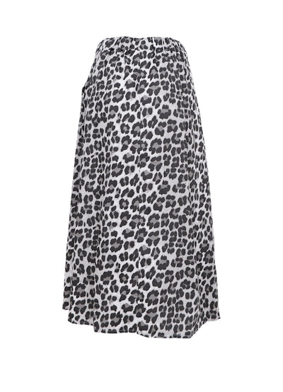 Abbie Midi Skirt in Grey Leo