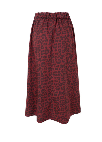 Abbie Midi Skirt in Wine Leo