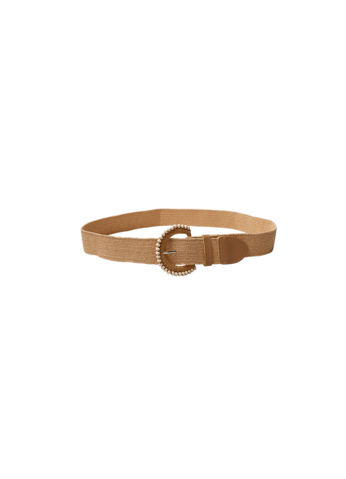 Jamila Beaded Buckle Jute Belt