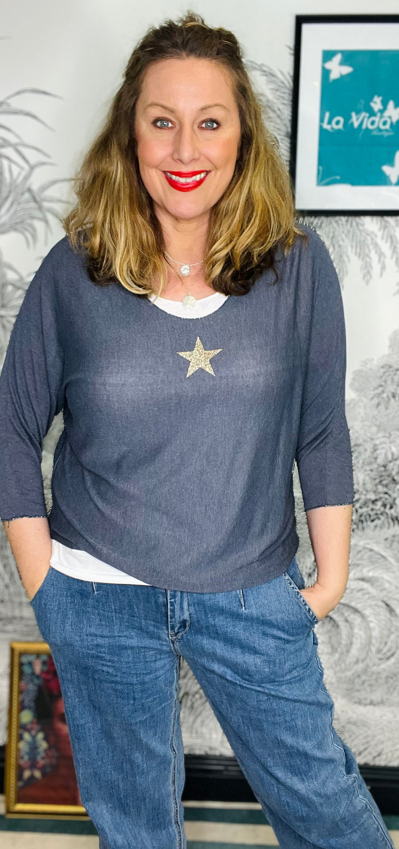 Lainy Double Layer Star Top
