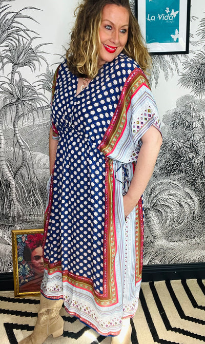 String Dress in Moorish Indigo