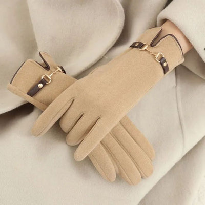 Fleece Lined Gloves with Snaffle Buckle