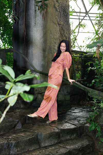 Luna Straight Leg Trousers in Pink Diamond