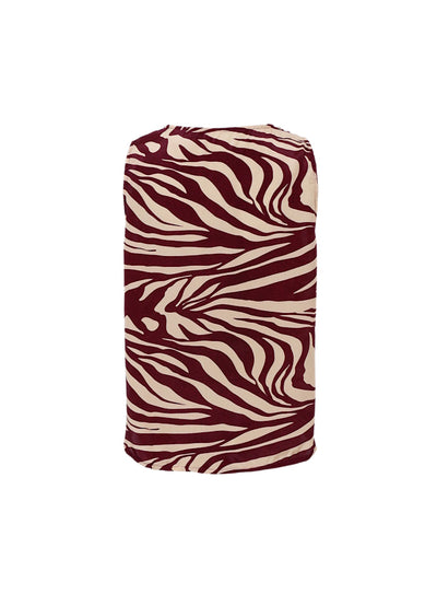 Luna V-neck Top in Berry Zebra