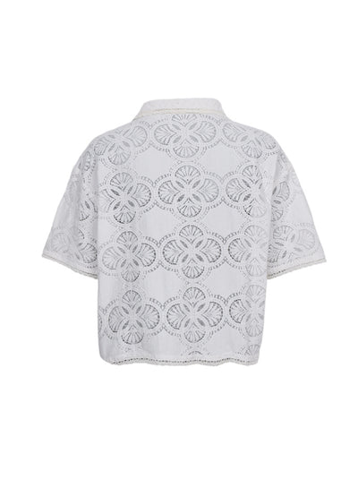 Milos Lace Blouse in Off-White