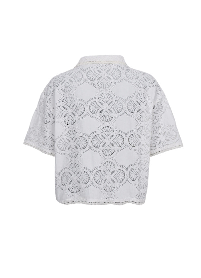 Milos Lace Blouse in Off-White