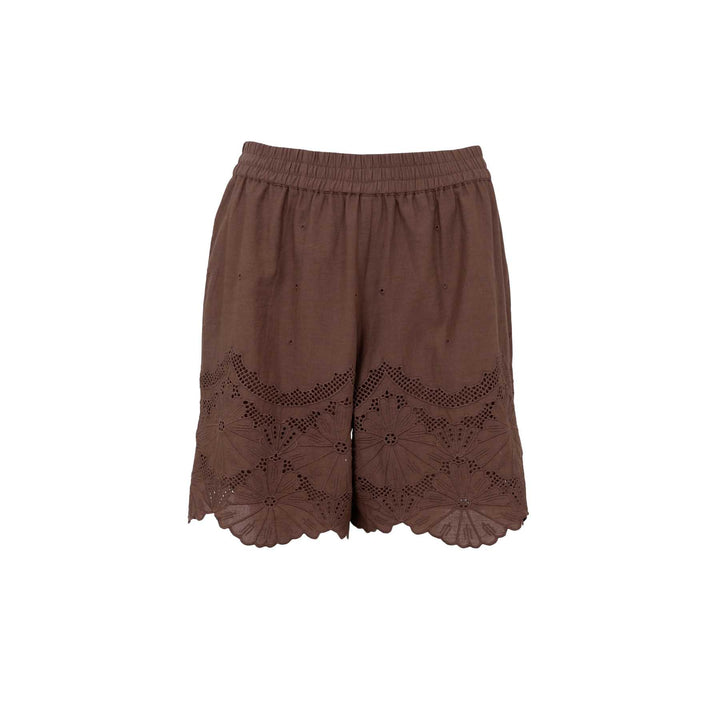 Agneta lace shorts in Espresso