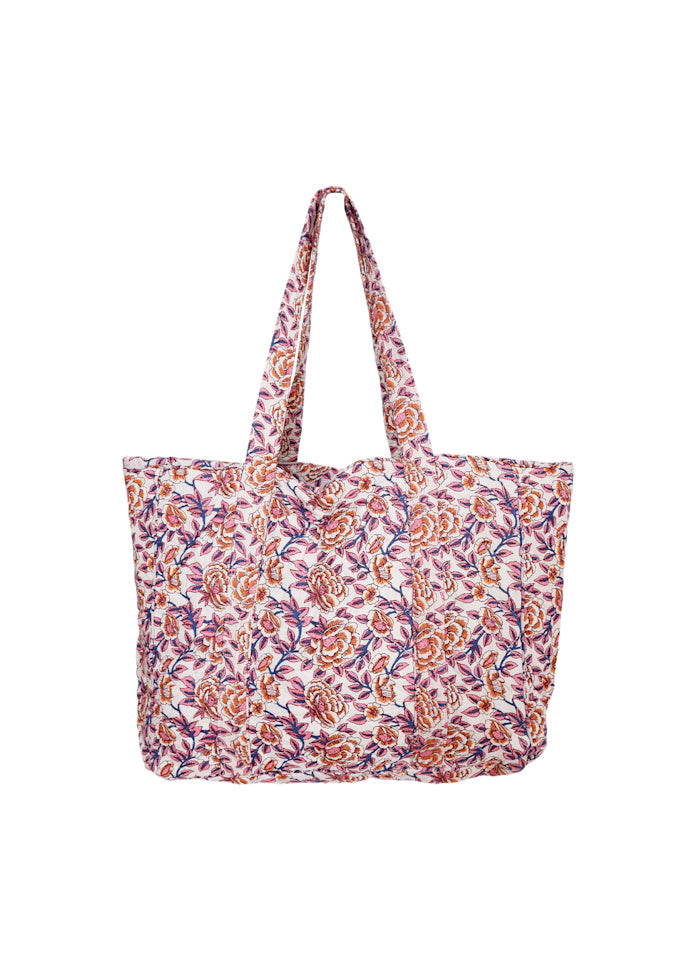 Flora Oversized Quilted Tote Bag in Fairy Flower