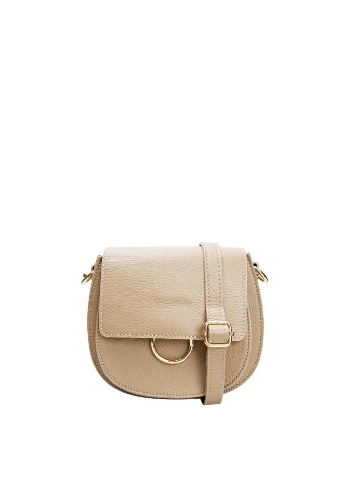 Olivia Leather Crossbody Saddle Bag