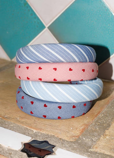 BC Flocked Heart Headband