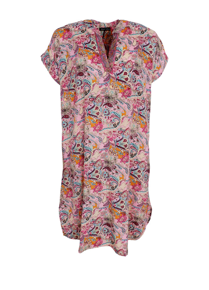 Andrea Cap Sleeve V-Neck Short Dress