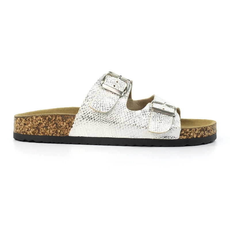 Mykonos Silver Snake Sandals