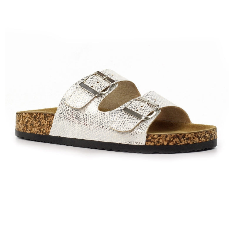 Mykonos Silver Snake Sandals