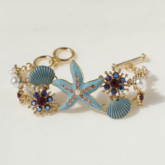 Fiji Encrusted Coral Paradise Bracelet in Blue