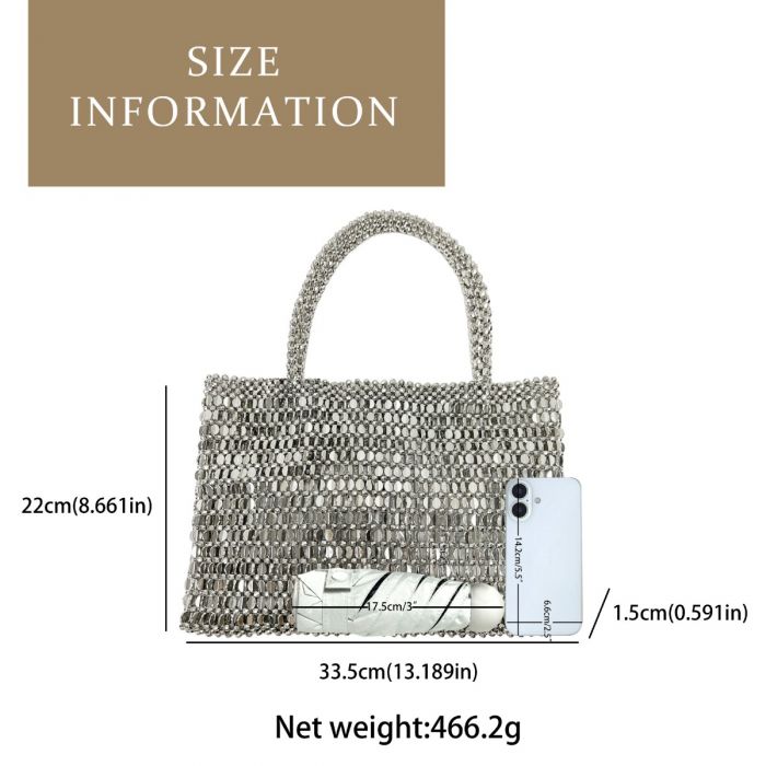 Glam Crystal Beaded Grab Bag