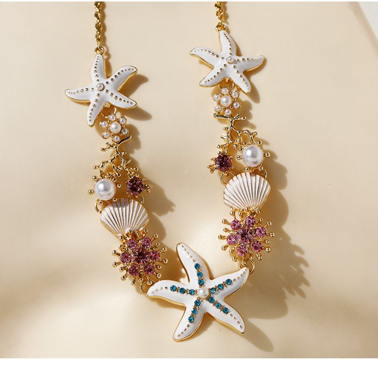 Encrusted Coral Paradise Necklace