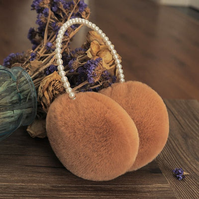 Luxury Faux Fur & Pearl Earmuffs