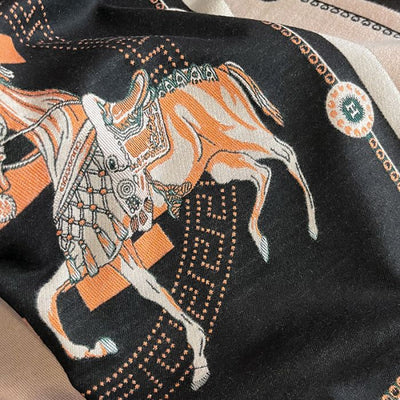 Equestrian Initial Winter Scarf