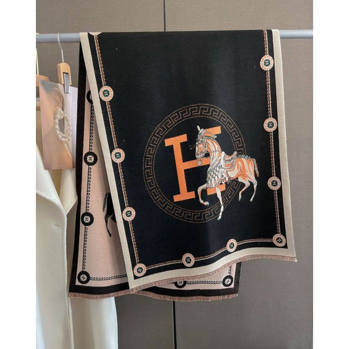 Equestrian Initial Winter Scarf