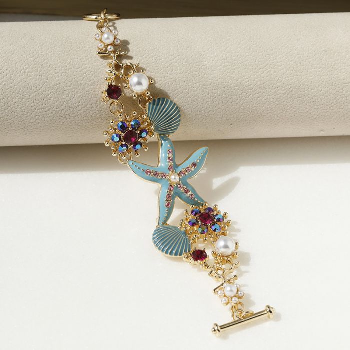 Fiji Encrusted Coral Paradise Bracelet in Blue
