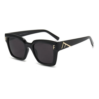 Initial Detail Square Frame Sunglasses