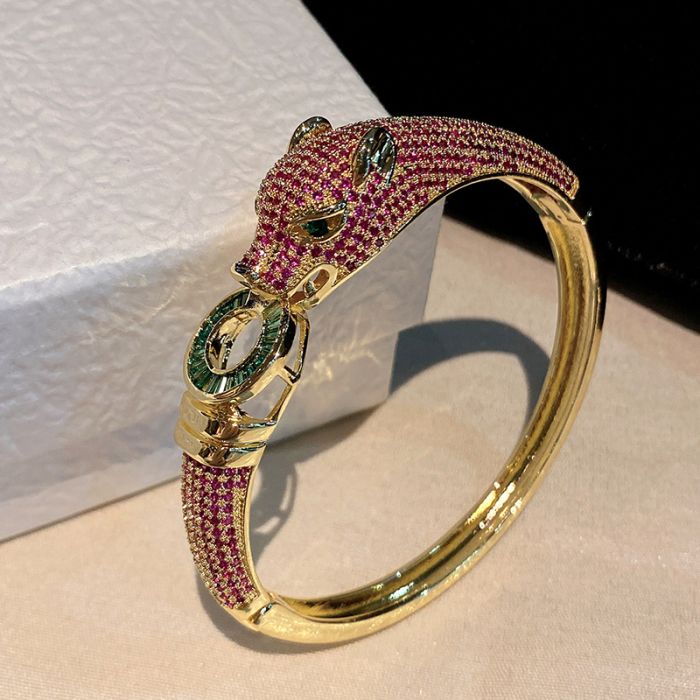 Regal Panther Rhinestone Bracelet