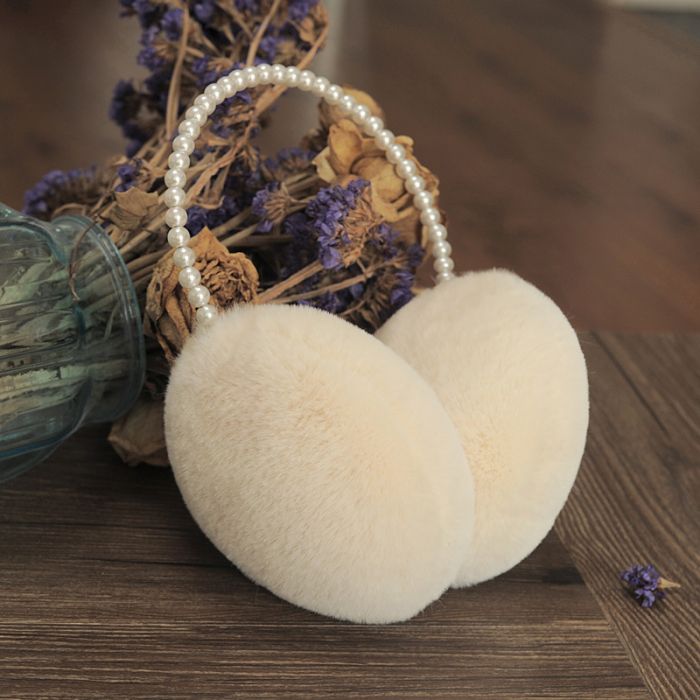 Luxury Faux Fur & Pearl Earmuffs