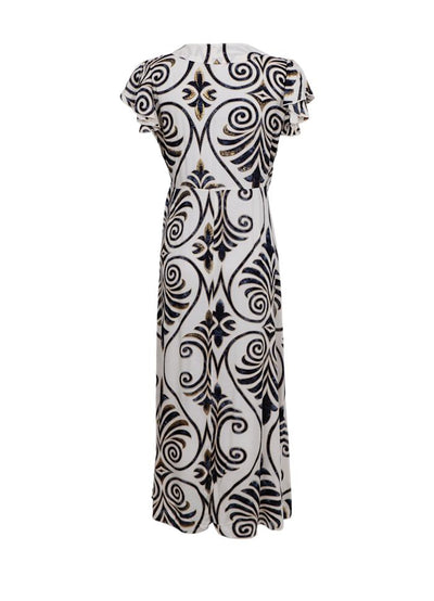 Stella Wrap Dress in Malaka Beige