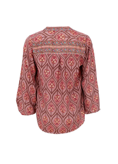Luna Blouse in Powder Tulip