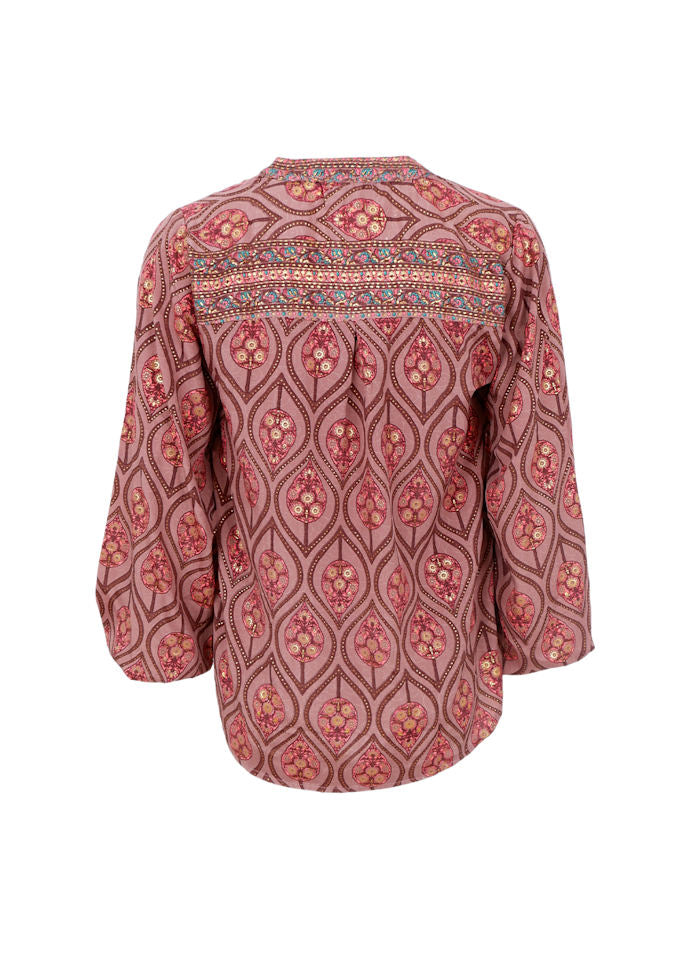 Luna Blouse in Powder Tulip