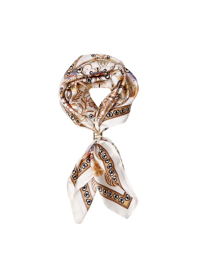 Tazia Mini Scarf with Golden Ring