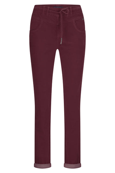 Tessy Velvet Jeans in Ruby