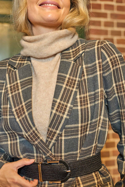 Nellie Plaid Brushed Blazer