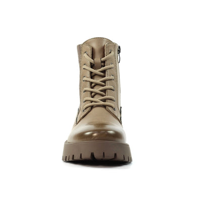 Tetris Taupe Ribbed Panel Boots