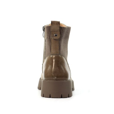 Tetris Taupe Ribbed Panel Boots