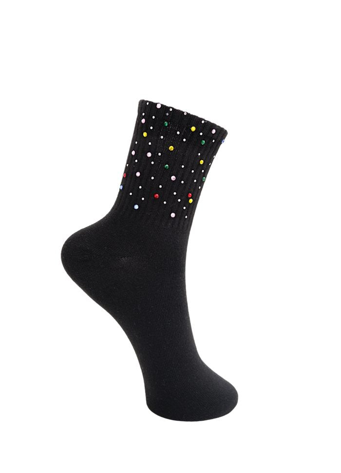 Livia Rhinestone Socks