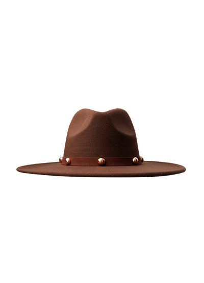 Caroline Wide Brim Fedora Cowboy Hat