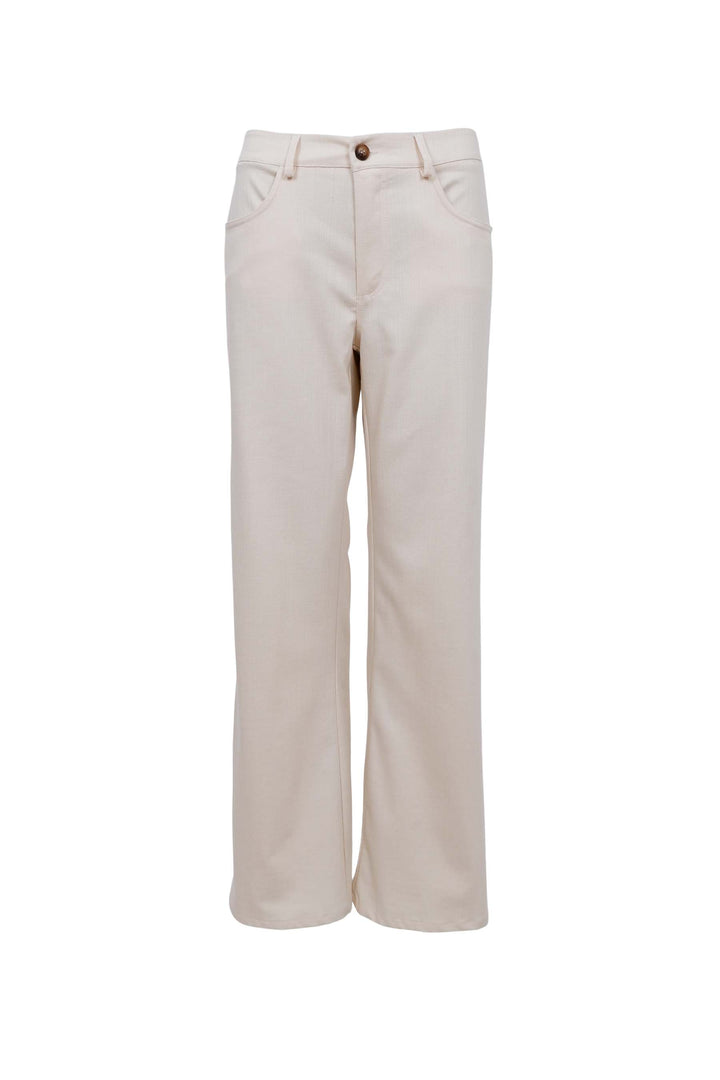 Box Pocket Pant Denim Trousers in Off White