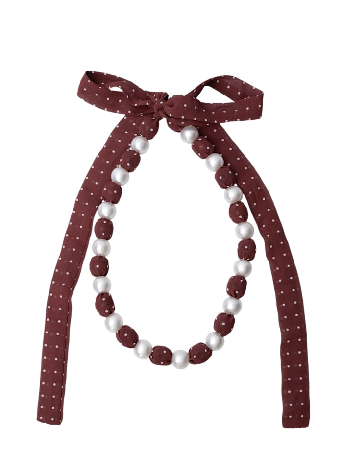 Posy Tied Polka Dot Necklace
