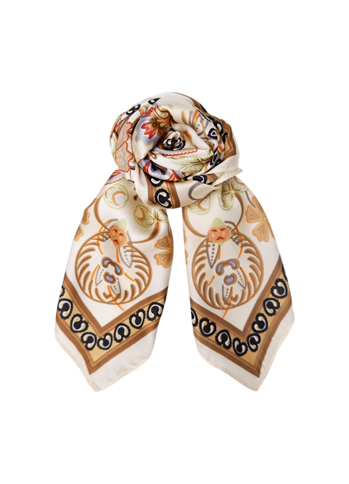 Tazia Mini Scarf with Golden Ring