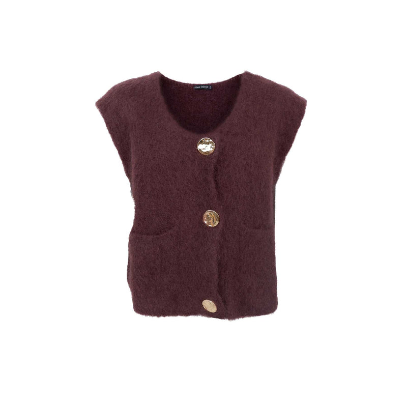 JOERK Mohair Knitted Button Vest