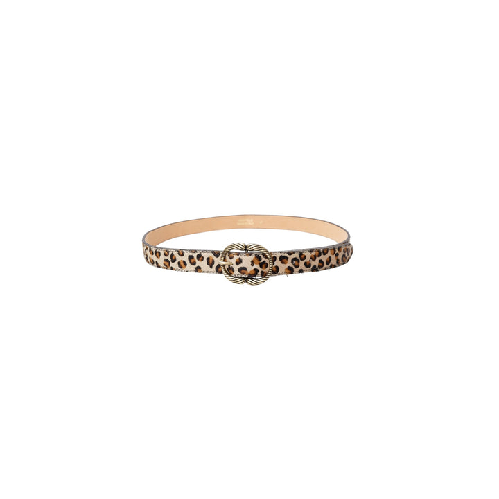 Jenny Leather Belt In Leopard Print