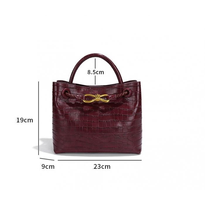Bordeaux Belle Croc Embossed Bag