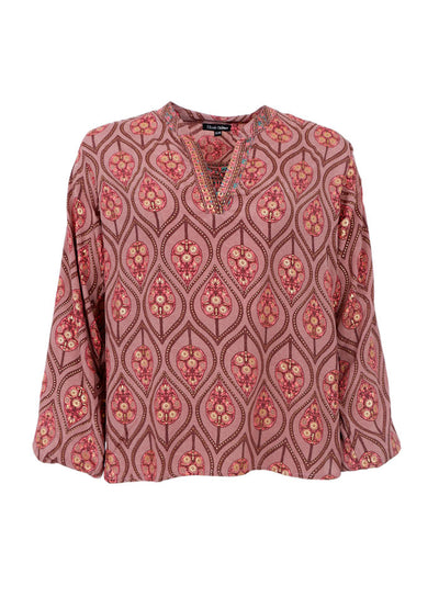 Luna Blouse in Powder Tulip
