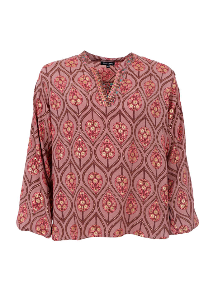 Luna Blouse in Powder Tulip