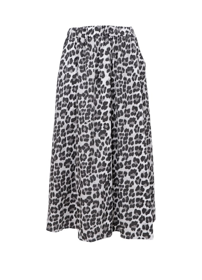 Abbie Midi Skirt in Grey Leo
