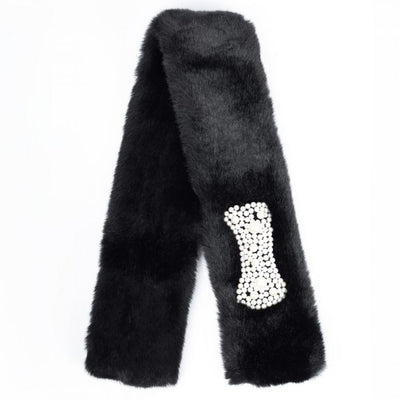 Pearl Cluster Faux Fur Scarf