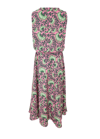 Flora Sleeveless Dress in Pink Dahlia