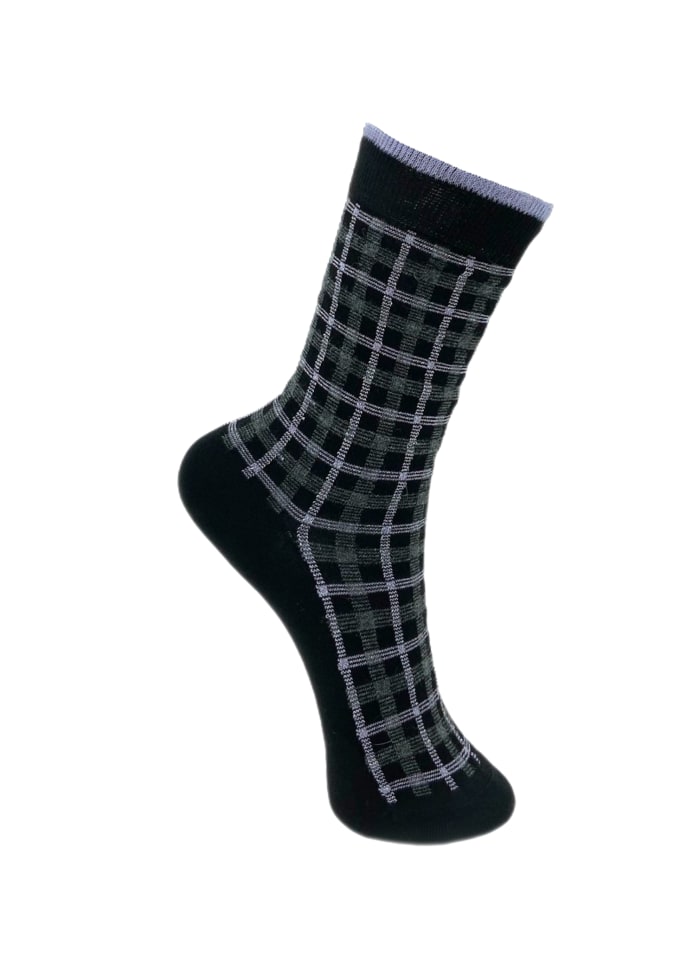 Highland Glitter Plaid Socks