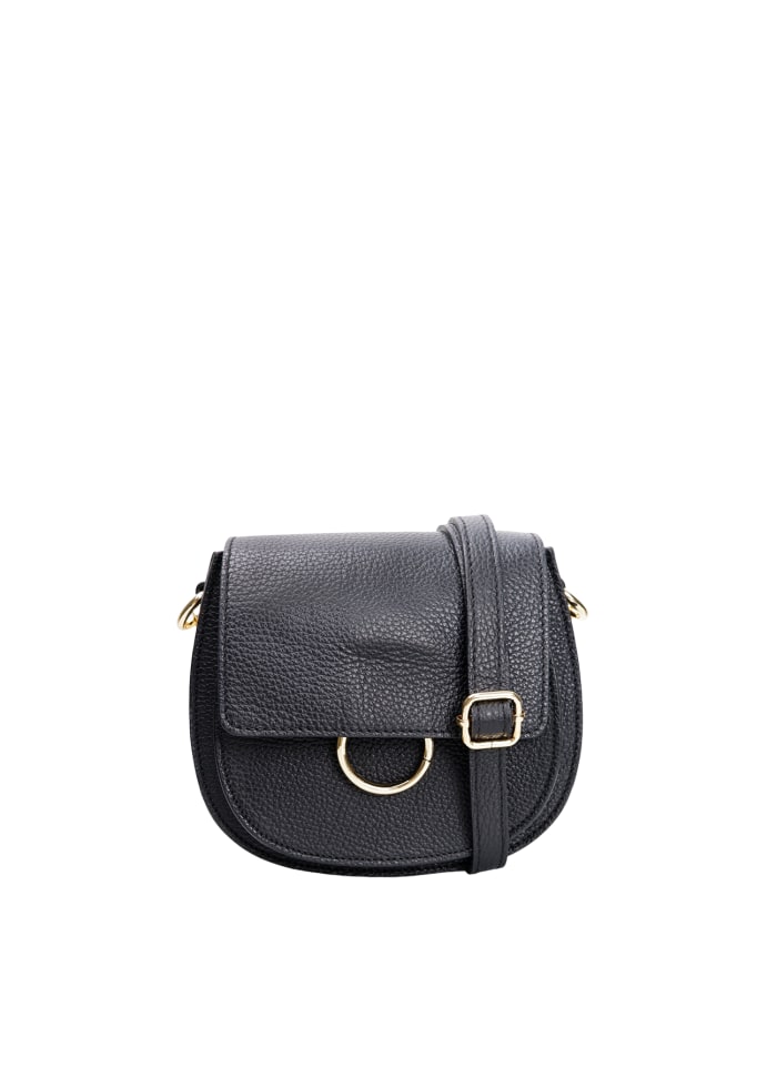Olivia Leather Crossbody Saddle Bag